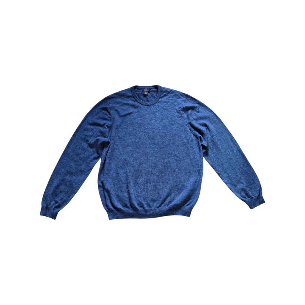 Brooks Brothers 346 Merino Wool Sweater Crewneck Mens XL Blue Preppy Classic